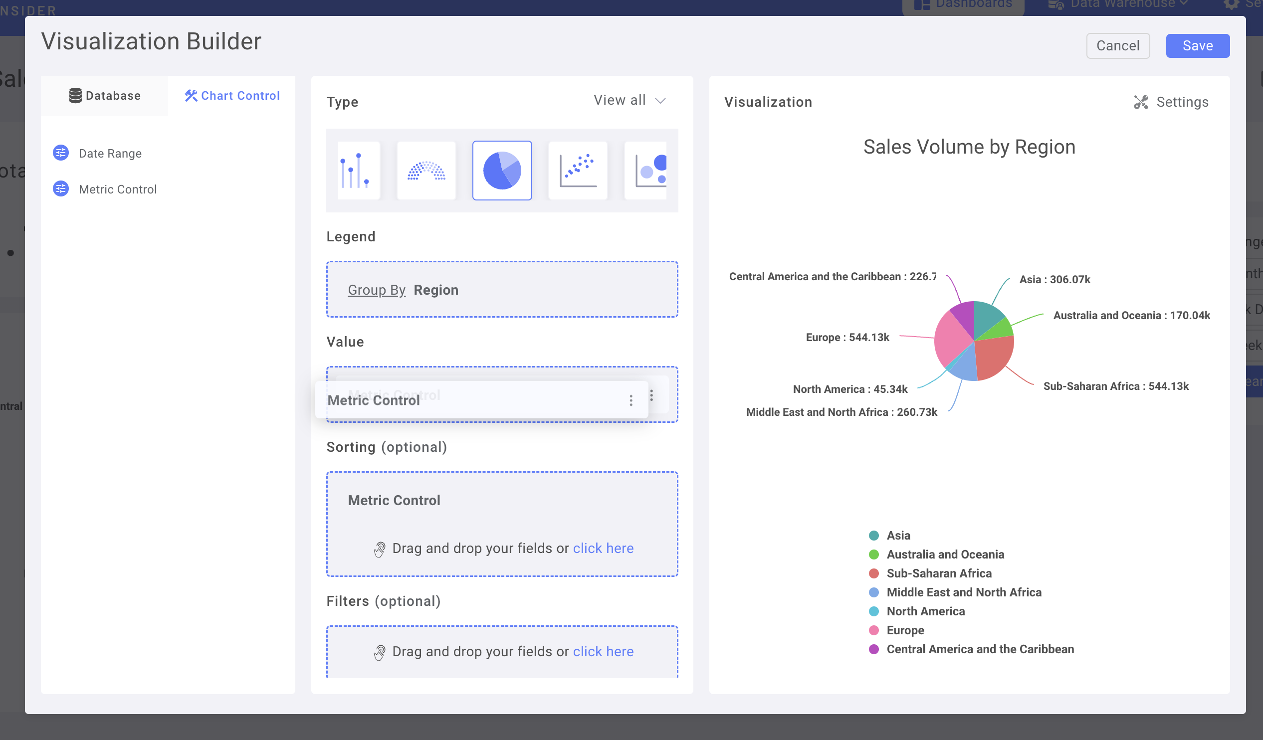 Use Metrics Control in Chart